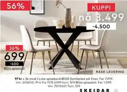 Skeidar Billie spisestol, NOK 699 tilbud