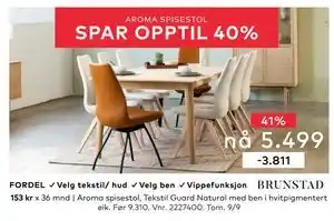 Skeidar AROMA SPISESTOL, NOK 5499 tilbud