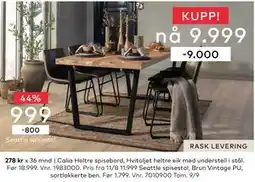 Skeidar Seattle spisestol, NOK 999 tilbud
