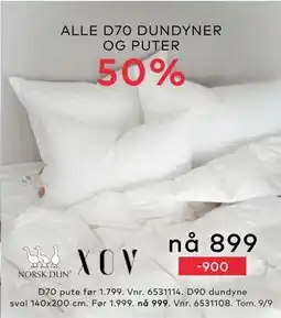 Skeidar ALLE D70 DUNDYNER OG PUTER tilbud