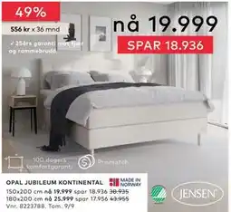 Skeidar OPAL JUBILEUM KONTINENTAL tilbud