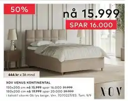 Skeidar XOV VENUS KONTINENTAL tilbud
