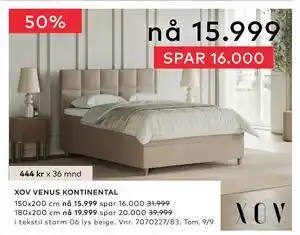 Skeidar XOV VENUS KONTINENTAL tilbud