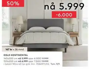 Skeidar OSLO KONTINENTAL tilbud