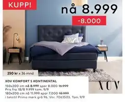 Skeidar XOV KOMFORT 5 KONTINENTAL tilbud