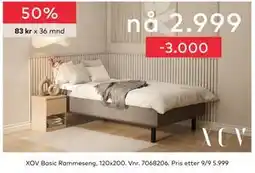 Skeidar XOV Basic Rammeseng, NOK 2999 tilbud