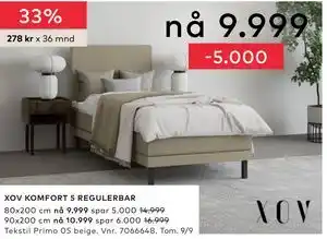 Skeidar XOV KOMFORT 5 REGULERBAR, NOK 9999 tilbud