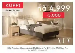 Skeidar XOV Premium 10 rammeseng, NOK 4999 tilbud