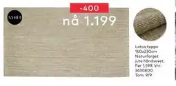 Skeidar Lotus teppe, NOK 1199 tilbud