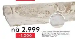 Skeidar Cave teppe, NOK 2999 tilbud