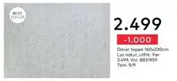 Skeidar Dover teppe, NOK 2499 tilbud