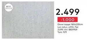 Skeidar Dover teppe, NOK 2499 tilbud