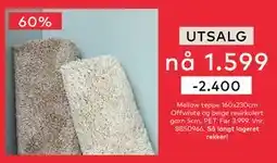 Skeidar Mellow teppe, NOK 1599 tilbud