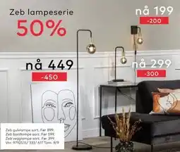 Skeidar Zeb vegglampe sort, NOK 199 tilbud