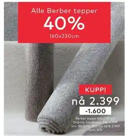 Skeidar Alle Berber tepper tilbud