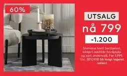 Skeidar Shimana bord Sortbeiset, NOK 799 tilbud