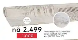 Skeidar Frendi teppe, NOK 2499 tilbud