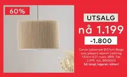 Skeidar Coron taklampe, NOK 1199 tilbud