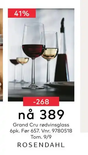 Skeidar Grand Cru rødvinsglass, NOK 389 tilbud
