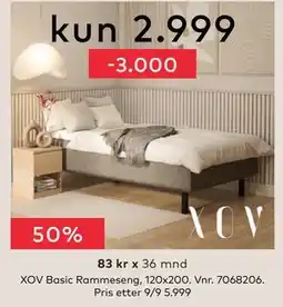 Skeidar XOV Basic Rammeseng, NOK 2999 tilbud