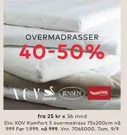 Skeidar Overmadrasser, NOK 999 tilbud