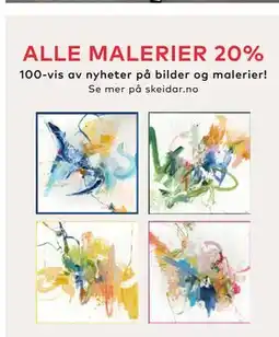 Skeidar ALLE MALERIER 20% tilbud