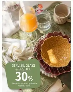 Nille SERVISE, GLASS & BESTIKK tilbud