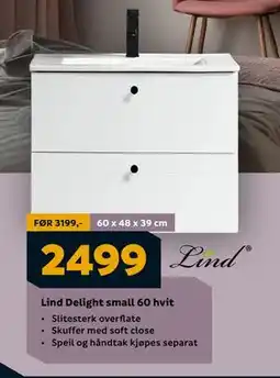 Megaflis Lind Delight small 60 hvit, NOK 2499 tilbud