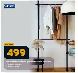 Megaflis Wenko Hercules åpent garderobesystem basic sort, NOK 499 tilbud