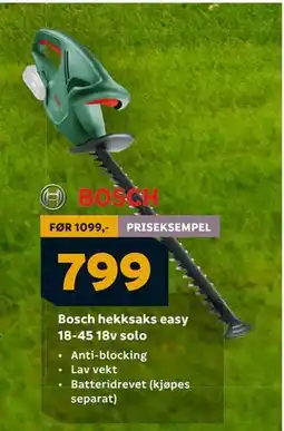 Megaflis Bosch hekksaks easy 18-45 18v solo, NOK 799 tilbud