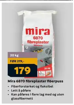 Megaflis Mira 6870 fibreplaster fiberpuss, NOK 179 tilbud