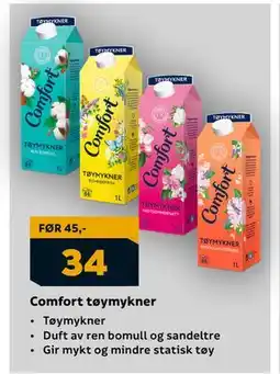 Megaflis Comfort tøymykner, NOK 34 tilbud