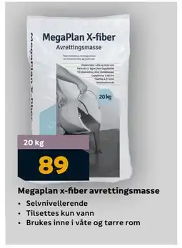 Megaflis Megaplan x-fiber avrettingsmasse, NOK 89 tilbud