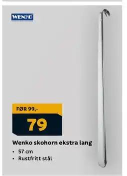 Megaflis Wenko skohorn ekstra lang, NOK 79 tilbud