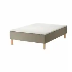 IKEA SkÅrer Rammemadrass med overmadrass, medium mørk beige/nisseholm hvit, 120x200 cm tilbud