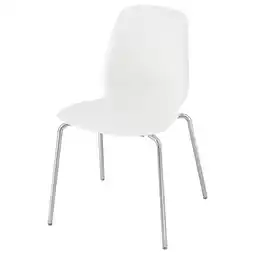 IKEA LidÅs Stol, hvit/sefast forkrommet tilbud