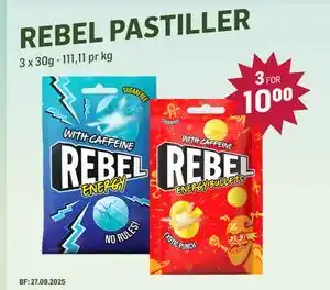 Holdbart Rebel Pastiller, NOK 10 tilbud