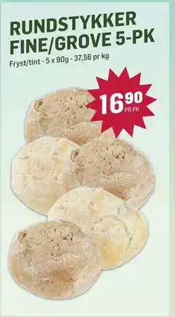 Holdbart Rundstykker Fine/Grove 5-pk, NOK 16.9 tilbud
