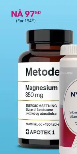 Apotek 1 METODE, NOK 97.5 tilbud