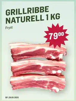 Holdbart GRILLRIBBE NATURELL 1 KG, NOK 79 tilbud
