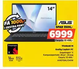 POWER Vivobook 14, NOK 6999 tilbud