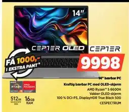 POWER 14 bærbar PC, NOK 9998 tilbud