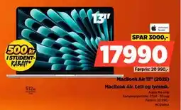 POWER MacBook Air 13 (2025), NOK 17990 tilbud