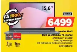 POWER IdeaPad Slim 3, NOK 6499 tilbud