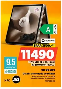 POWER razr 60 ultra, NOK 14990 tilbud