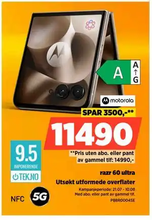POWER razr 60 ultra, NOK 14990 tilbud