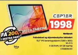 POWER Nettbrett, NOK 1998 tilbud