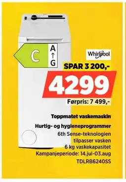 POWER Toppmatet vaskemaskin, NOK 4299 tilbud