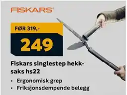 Megaflis Fiskars singlestep hekksaks hs22, NOK 249 tilbud