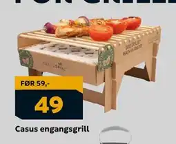 Megaflis Casus engangsgrill, NOK 49 tilbud
